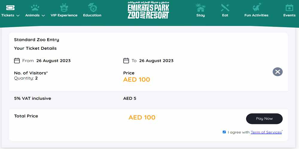 Emirates Park Zoo and Resort Discounted Tickets